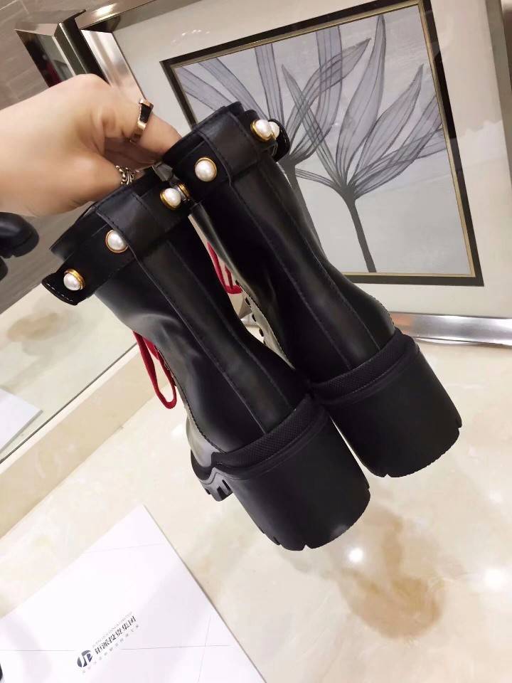 Gucci Ankle Boots Black real leather with top original quality 2022 - Click Image to Close